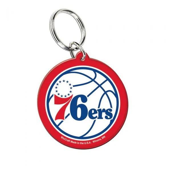 NBA Acrylic Logo Keyring - Philadelphia 76ers - Key Ring - Team Logo - Image 2