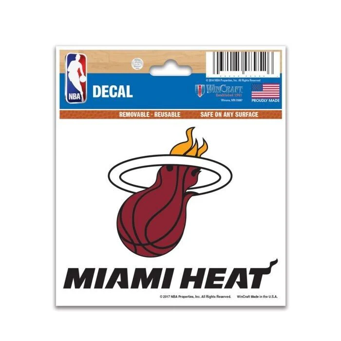 NBA Mini Decal - Miami Heat - 7.5cm x 9.5cm - Image 2