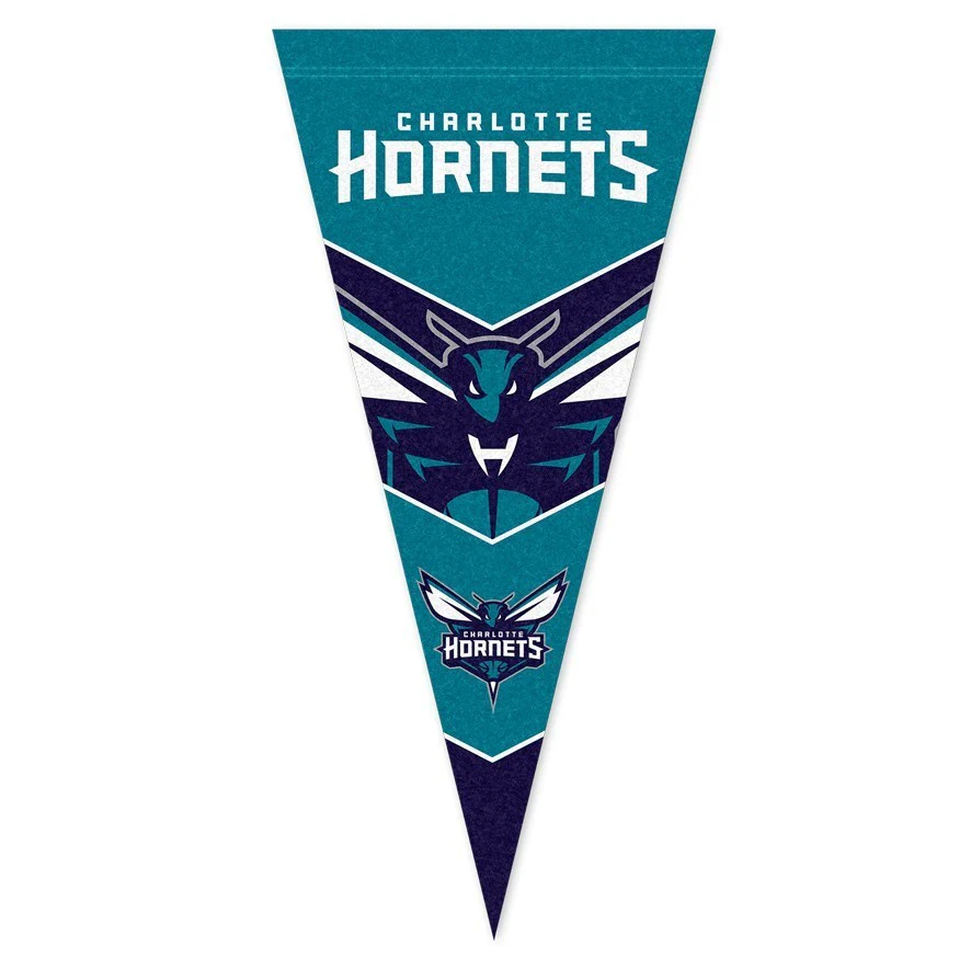 NBA Pennant Flag - Charlotte Hornets - Felt - Single - Image 2