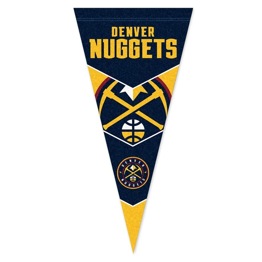 NBA Pennant Flag - Denver Nuggets- Felt - Single - Image 2