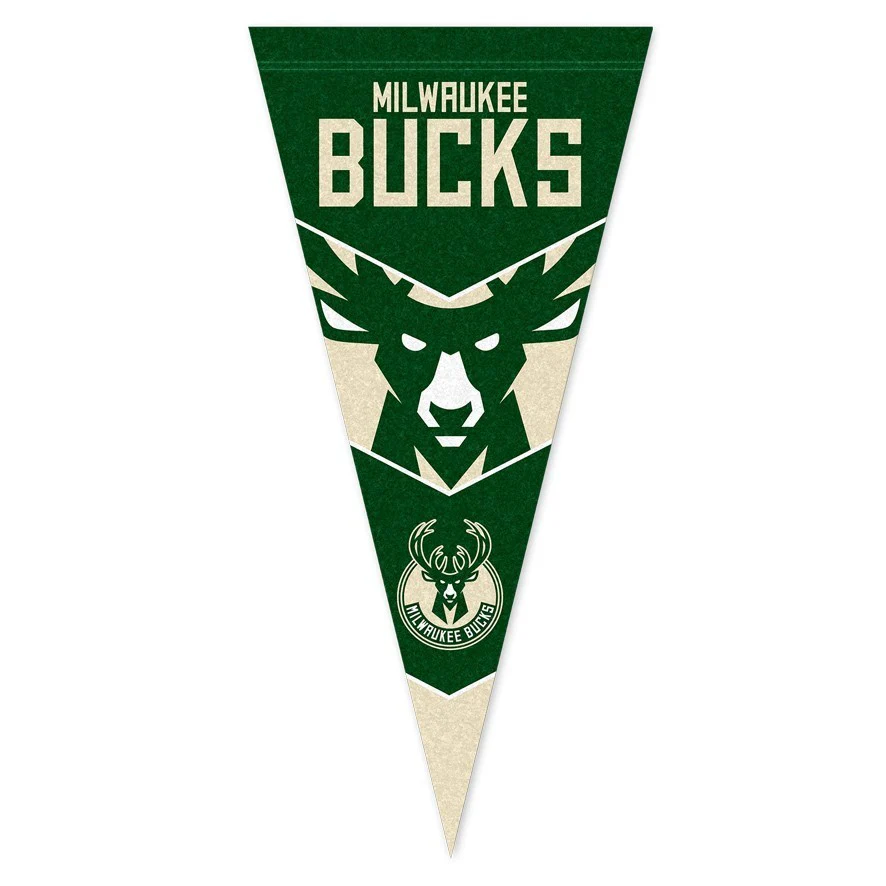 NBA Pennant Flag - Milwaukee Bucks - Felt - Single