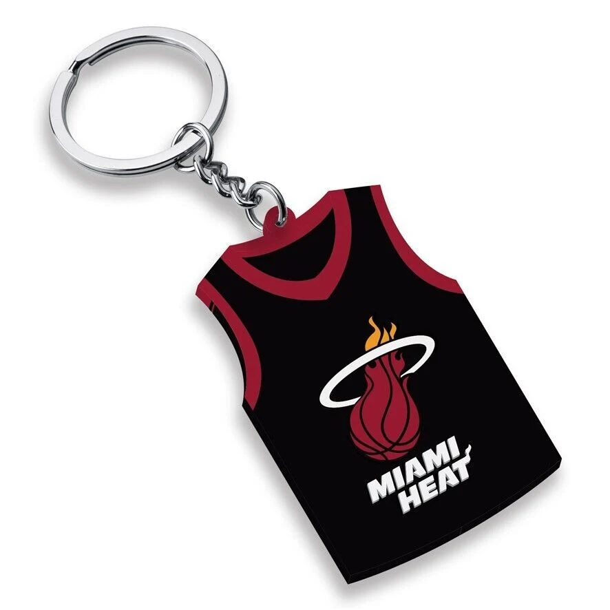 NBA Rubber Jersey Keyring - Miami Heat - Key Ring - Team Logo - Image 2