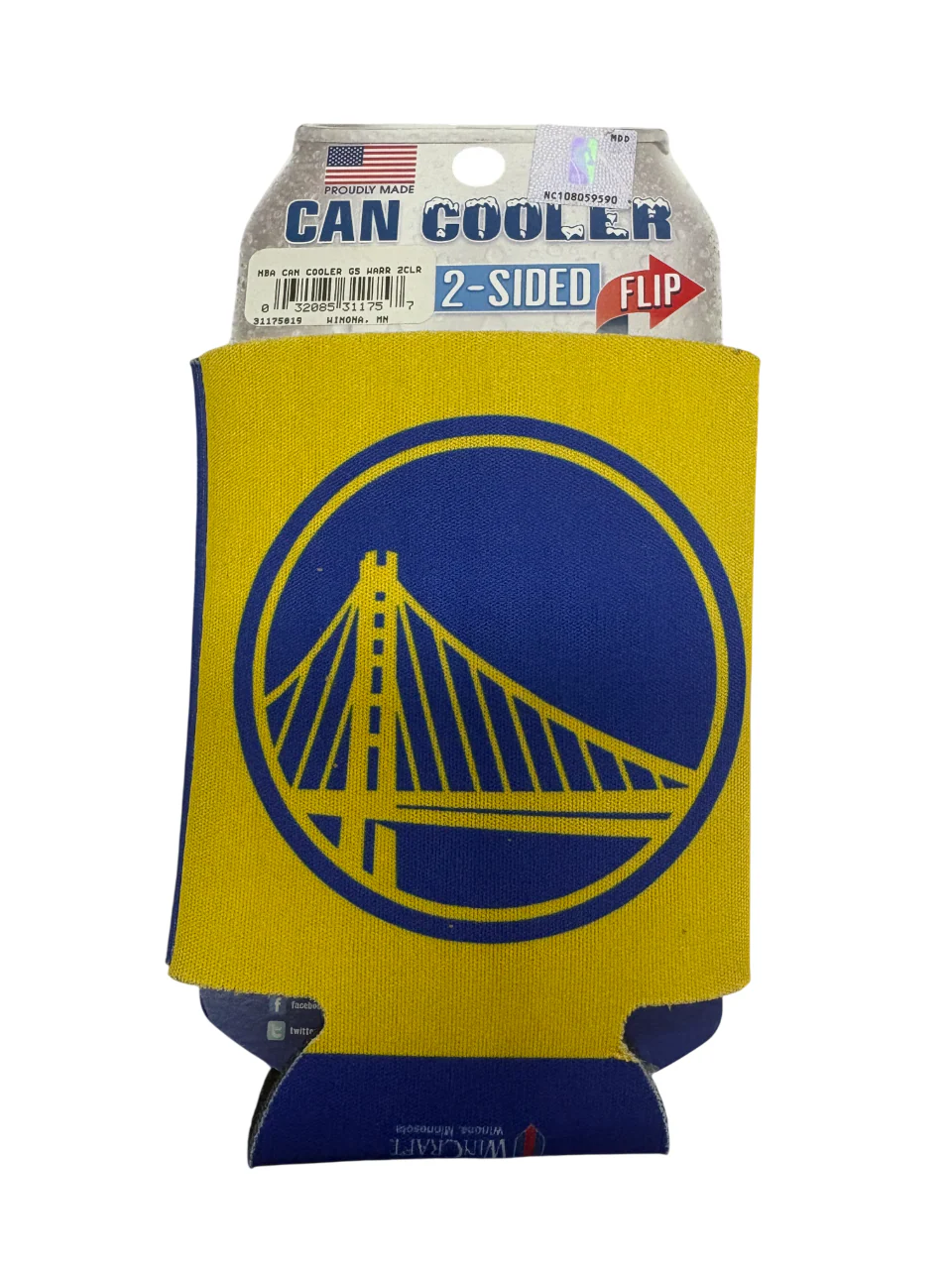 NBA Stubby Cooler - Golden State Warriors - 2 Sided Design - Image 2