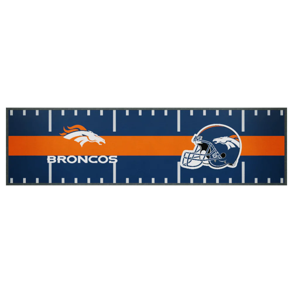 NFL Bar Runner - Denver Broncos - 25x90cm - Rubber Backed - Image 2