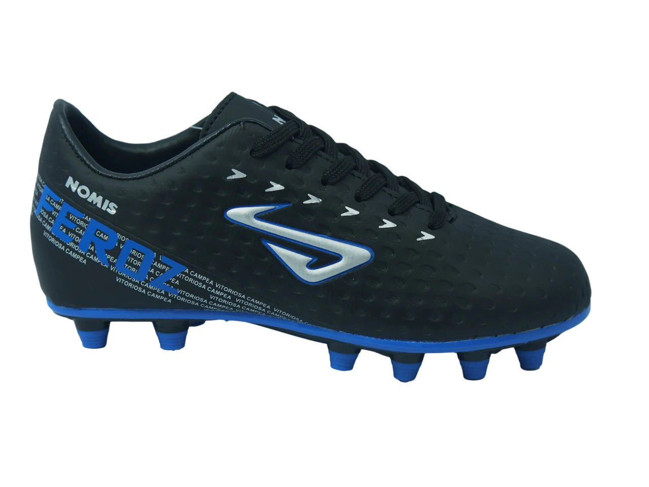 NOMIS Feroz FG Football Boots - Black/Royal/Silver - Youth - Kids - Shoe