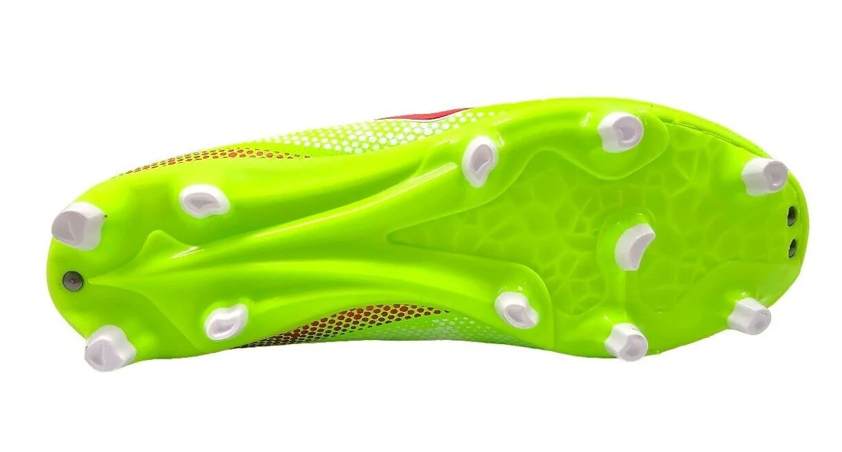 NOMIS Prodigy 2.0 FG Football Boots - Yellow/Red/White - Youth - Kids - Shoe - Image 3