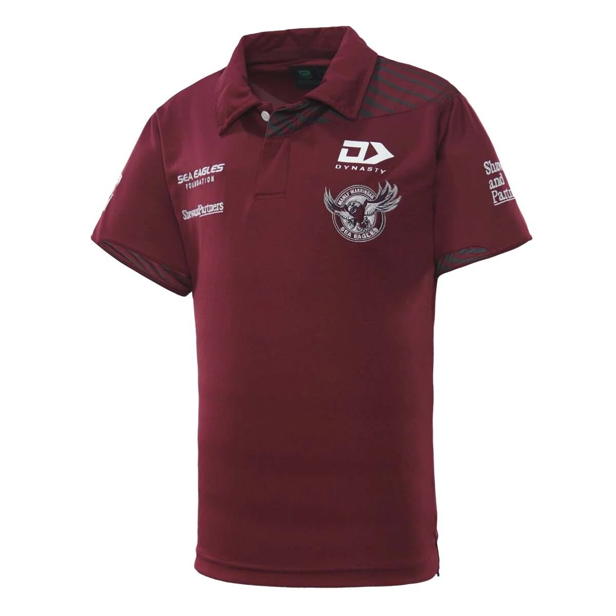 NRL 2023 Media Polo Shirt - Manly Sea Eagles - Maroon - YOUTH - DYNASTY - Image 3