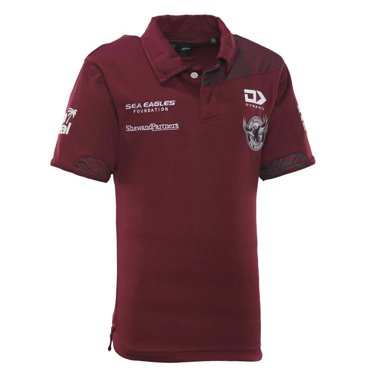 NRL 2023 Media Polo Shirt - Manly Sea Eagles - Maroon - YOUTH - DYNASTY - Image 4