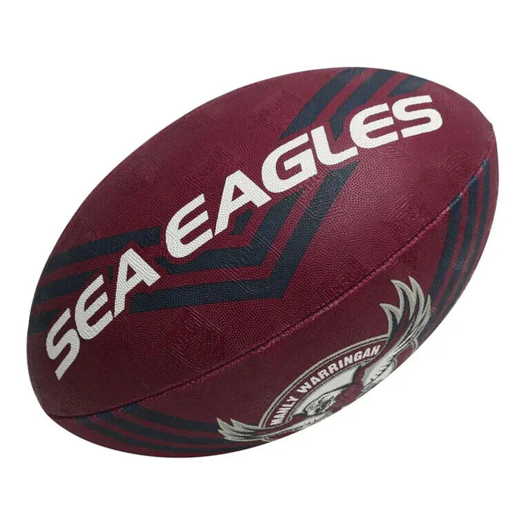 NRL 2023 Supporter Football - Manly Sea Eagles - Game Size Ball - Size 5 - Image 2