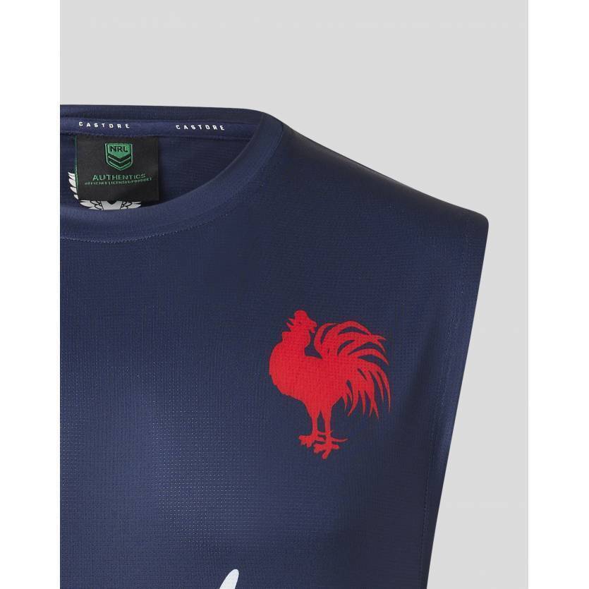 NRL 2023 Training Singlet - Sydney Roosters - Rugby League - Mens - CASTORE - Image 4