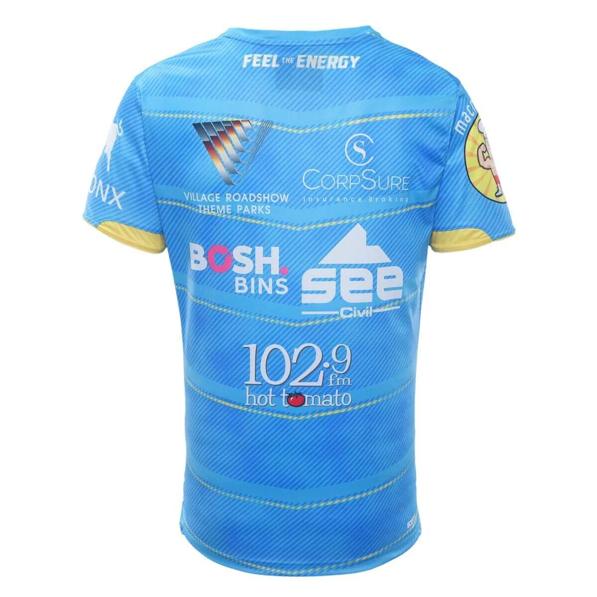 NRL 2023 Training Tee Shirt - Gold Coast Titans - Adult - CYAN - DYNASTY - Image 2