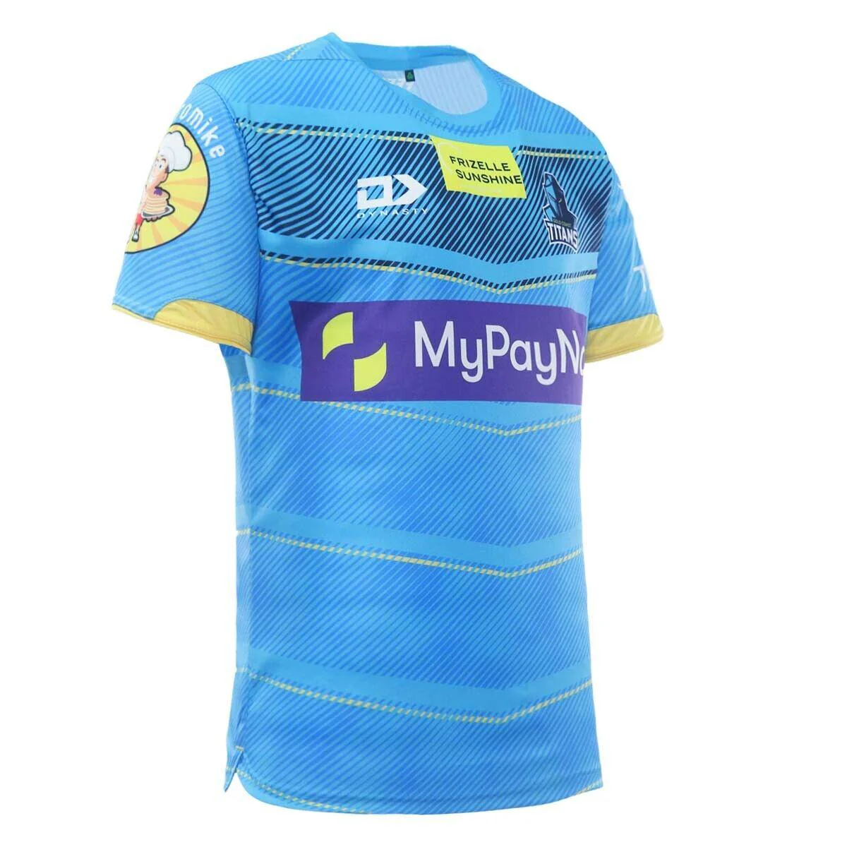 NRL 2023 Training Tee Shirt - Gold Coast Titans - Adult - CYAN - DYNASTY - Image 4