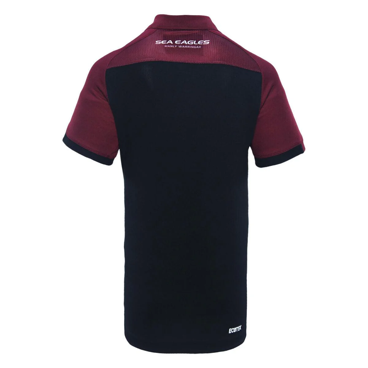 NRL 2024 ALT Media Polo - Manly Sea Eagles - Black - Youth - Junior - Image 4