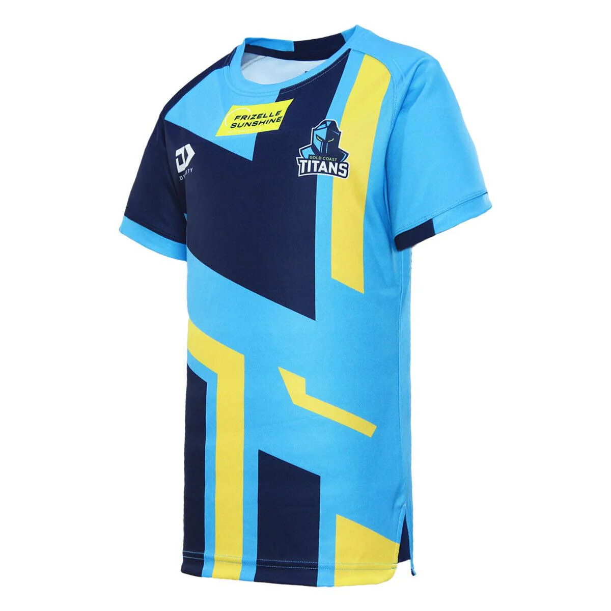 NRL 2024 Captains Run Tee - Gold Coast Titans - Cyan - Youth - Kids - Image 3