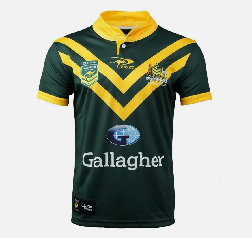 NRL 2024 Home Jersey  Australian Kangaroos  Youth  Kids  CLASSIC