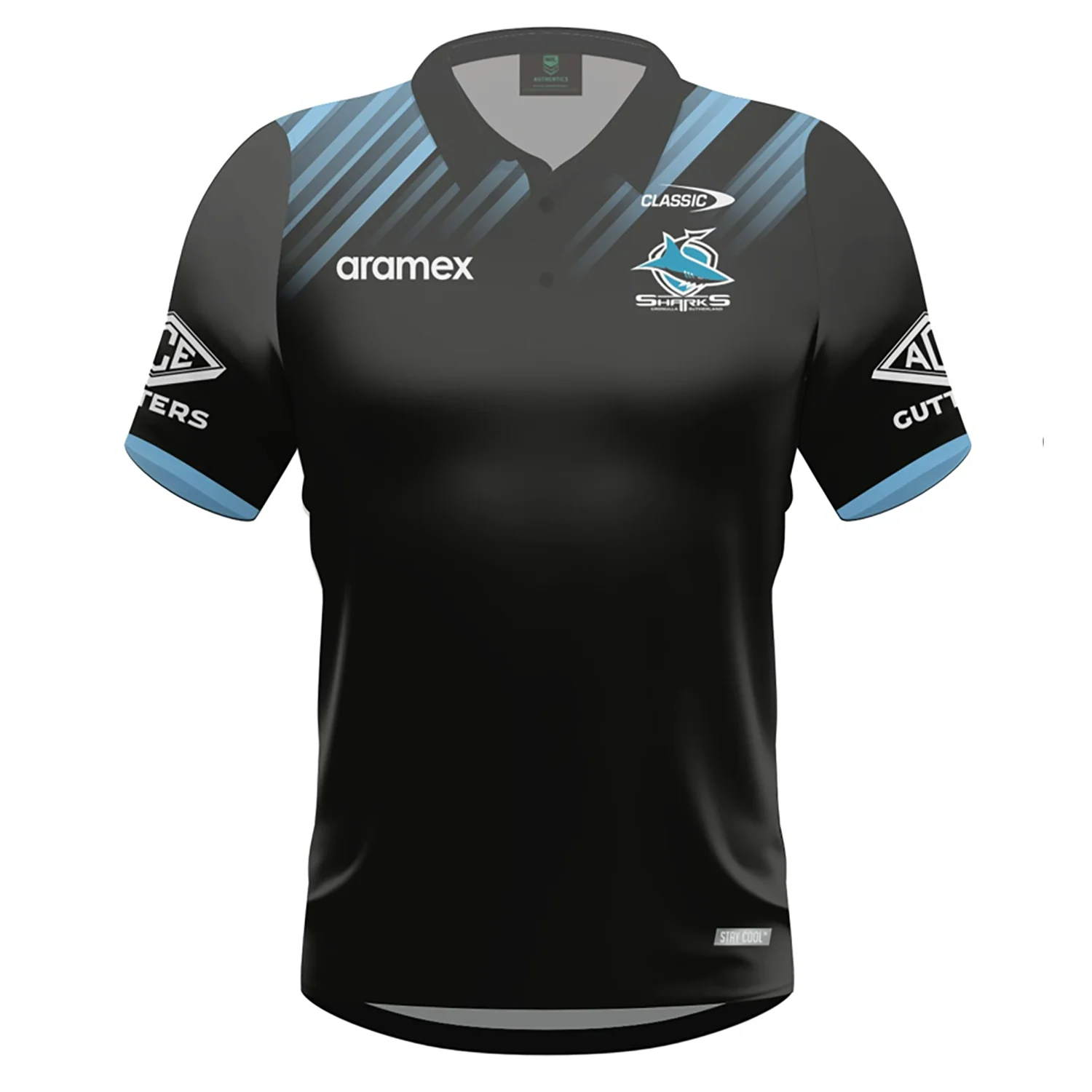 NRL 2024 Media Polo  Cronulla Sharks  MENS SIZE LARGE
