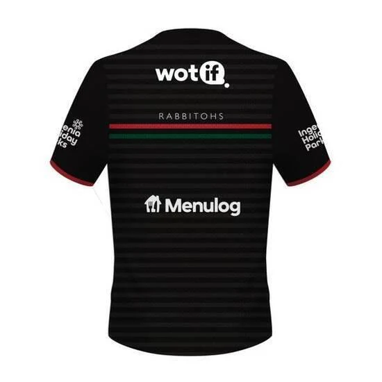 NRL 2024 Training Tee - South Sydney Rabbitohs - Black - Adult - CLASSIC - Image 2
