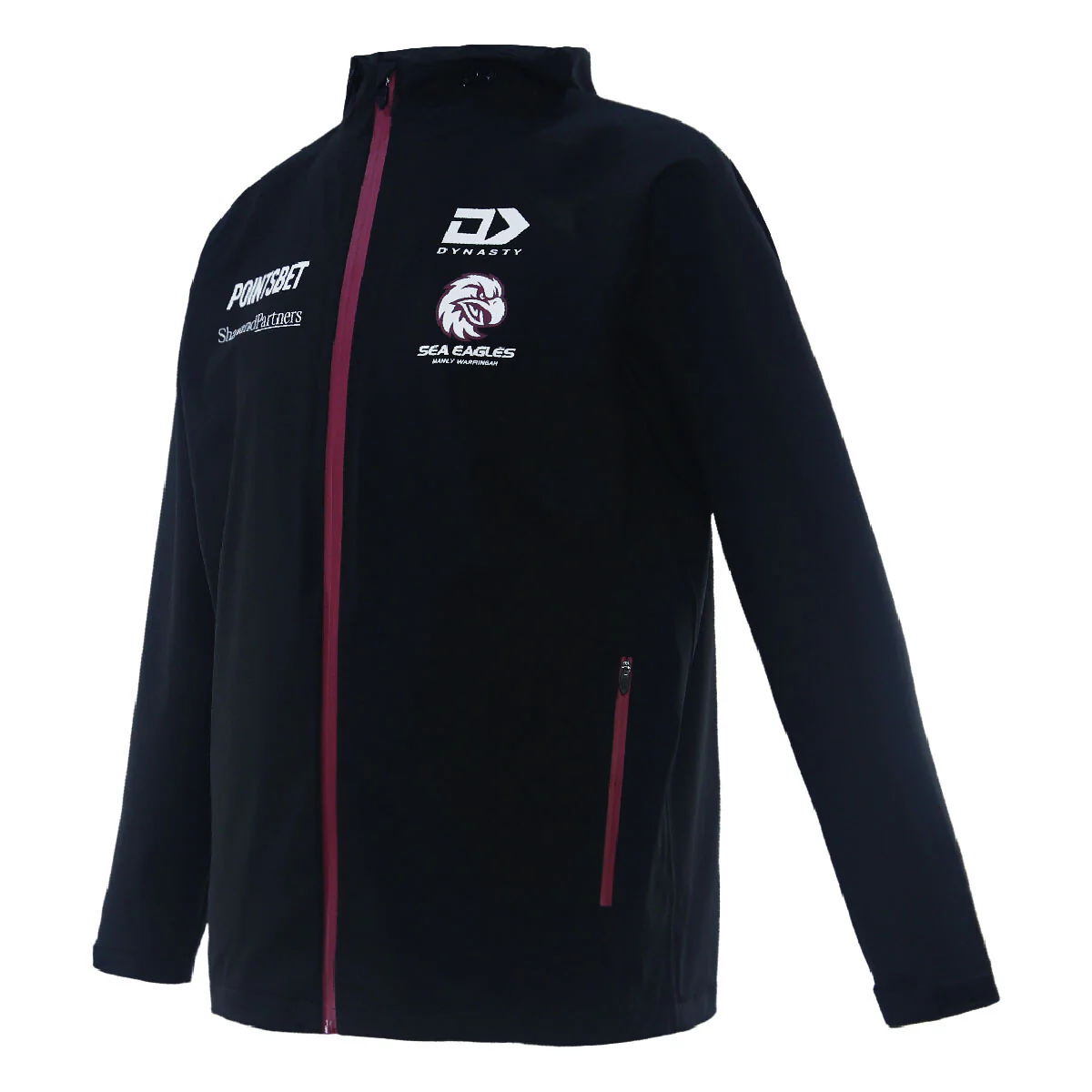 NRL 2024 Wet Weather Jacket - Manly Sea Eagles - Black - Adult - Mens - Image 2