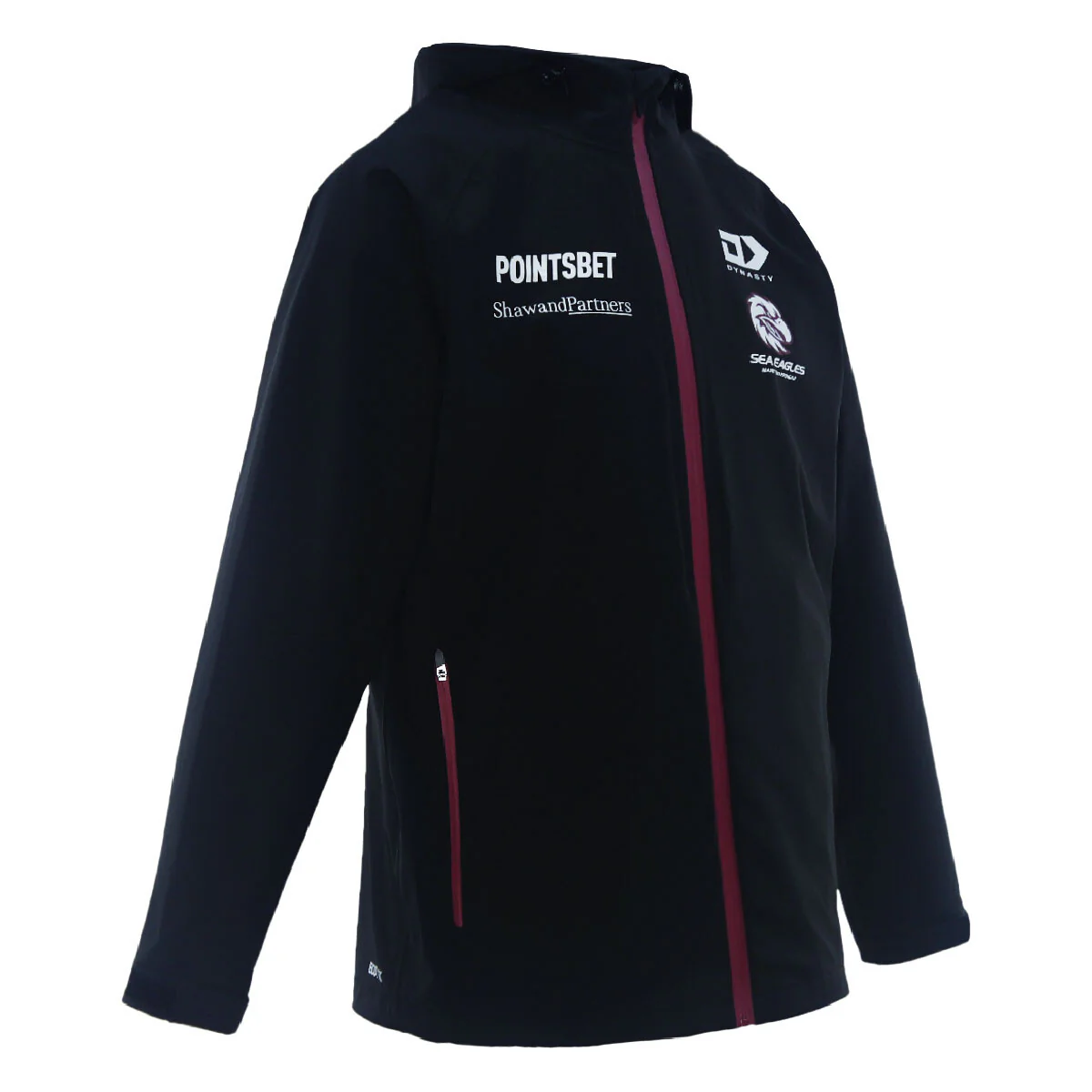 NRL 2024 Wet Weather Jacket - Manly Sea Eagles - Black - Adult - Mens - Image 3