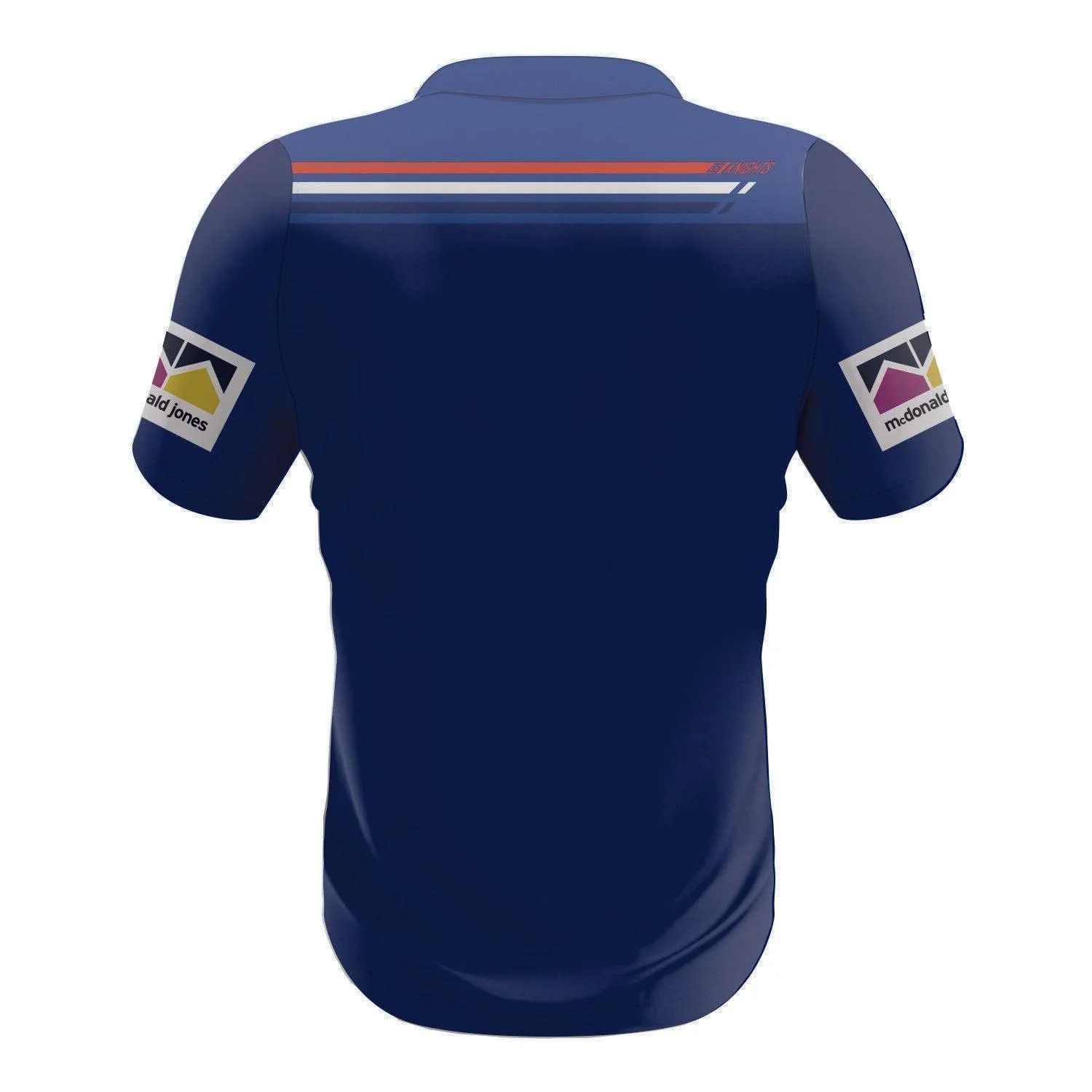 NRL 2024 Youth Media Polo - Newcastle Knights - Navy- Kids - Image 2