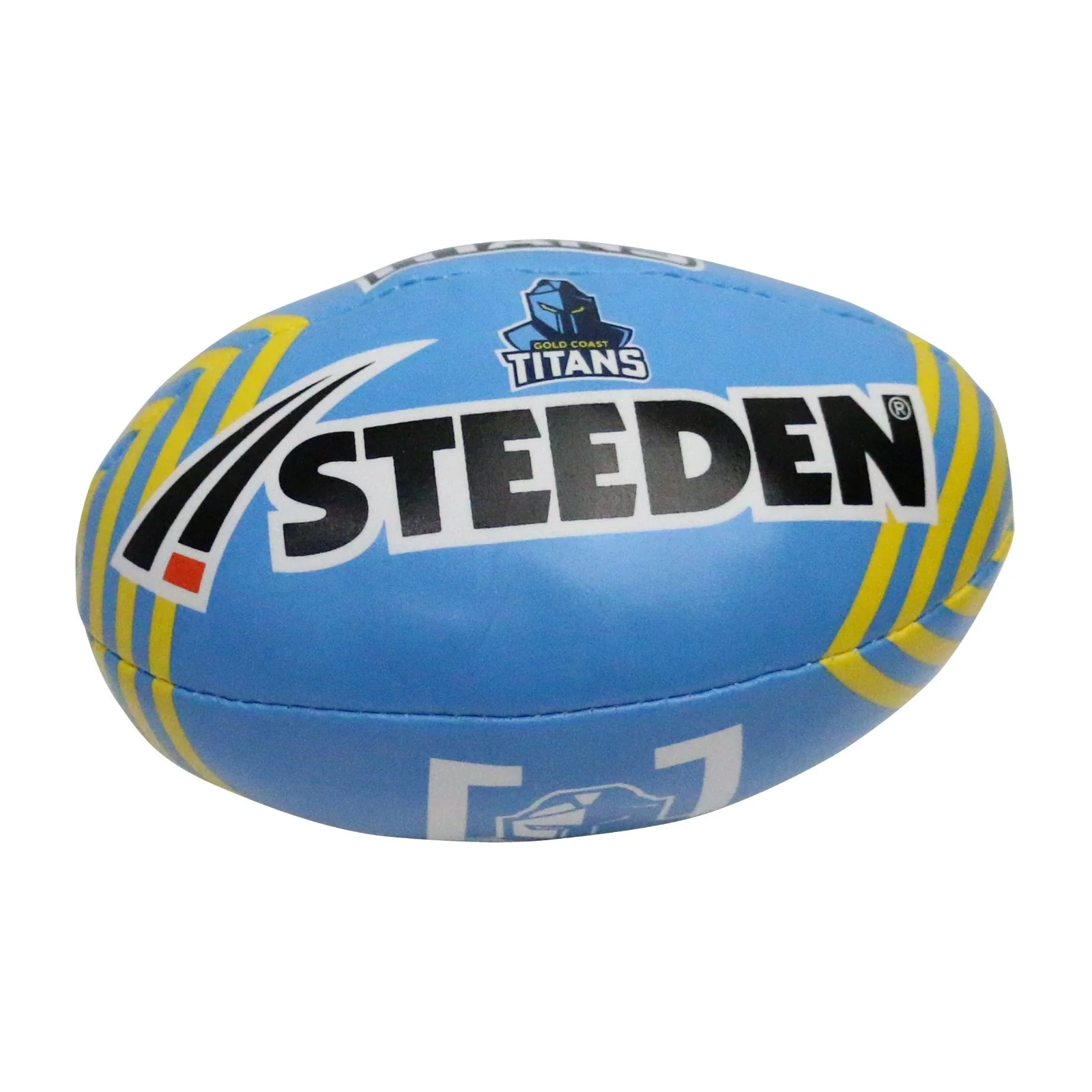 NRL 2025 6 Inch Sponge Football - Gold Coast Titans - Supporter Ball - Image 2