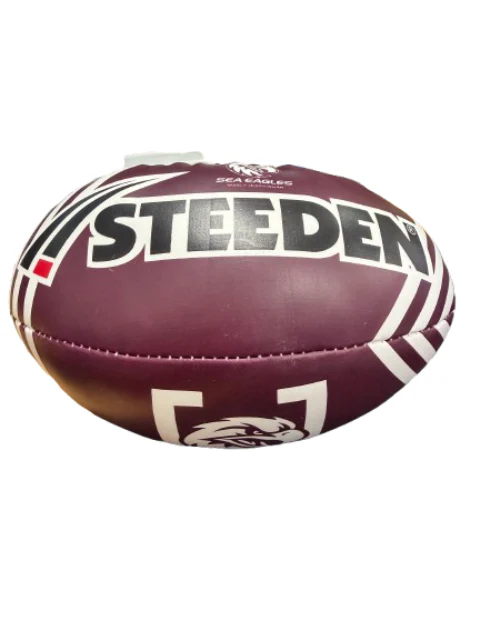 NRL 2025 6 Inch Sponge Football - Manly Sea Eagles - Supporter Ball - Image 2