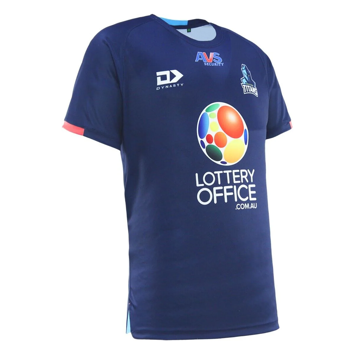 NRL 2025 Coaches Tee Shirt - Gold Coast Titans - Light Blue - Adult - Mens - Image 3