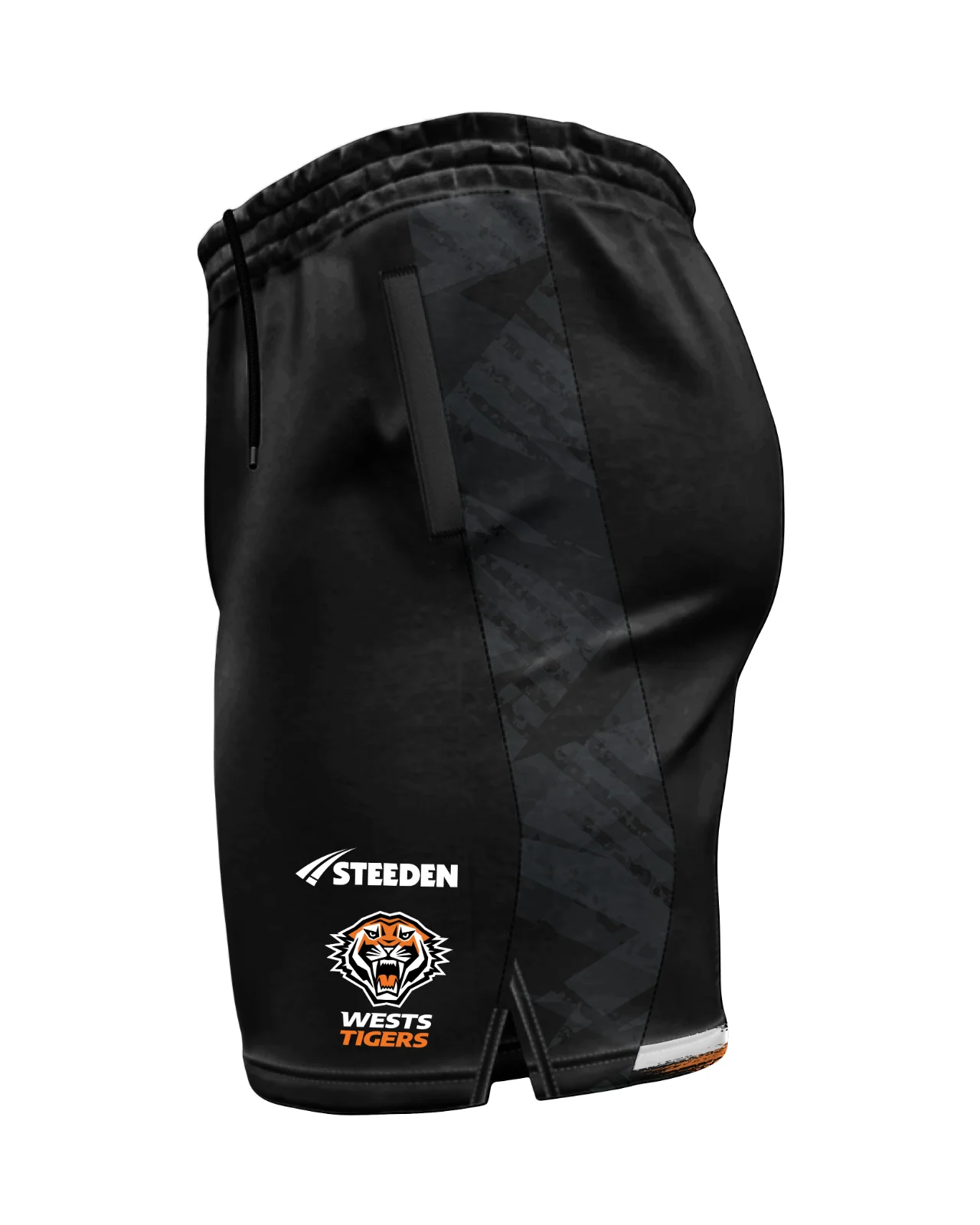 NRL 2025 Gym Shorts - West Tigers - Youth - Kids
