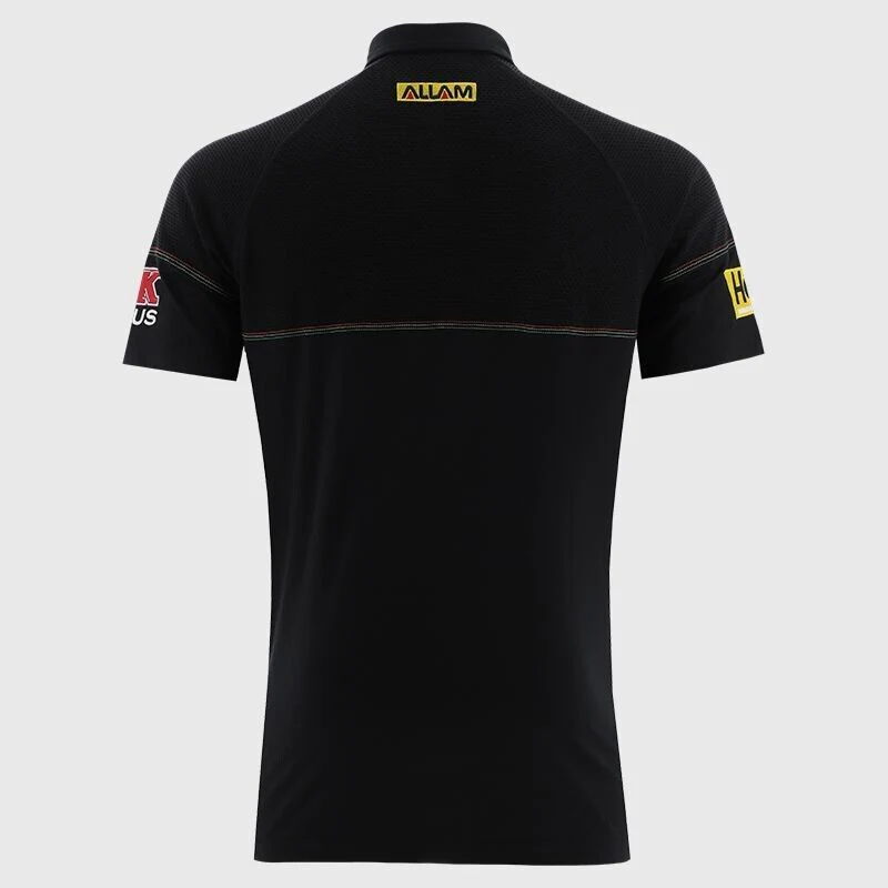 NRL 2025 Media Polo - Penrith Panthers - Black - Adult - Mens - Image 2