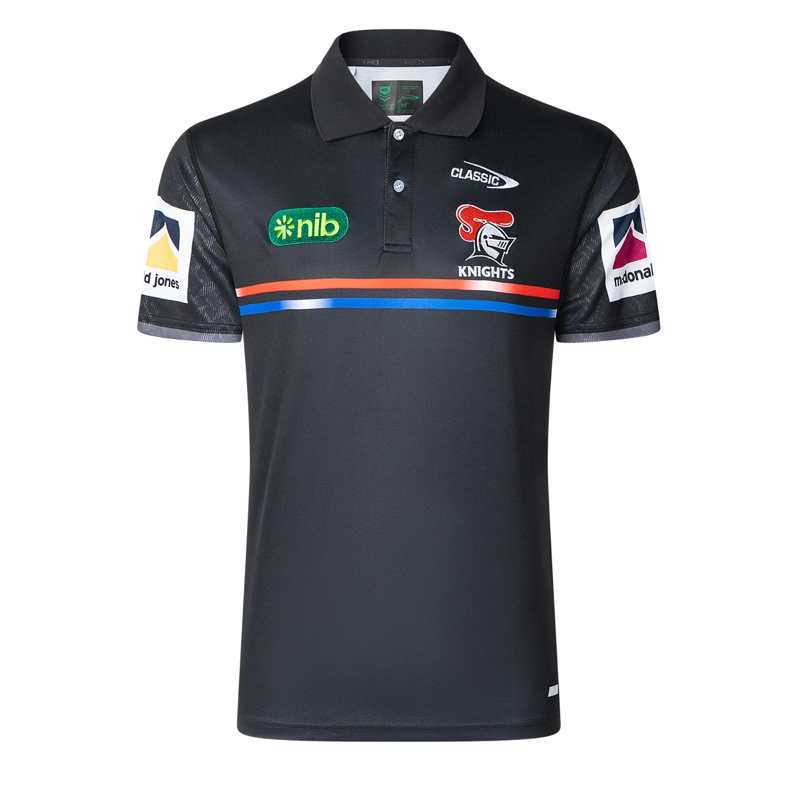 NRL 2025 Media Polo Shirt - Newcastle Knights - Adult - Mens