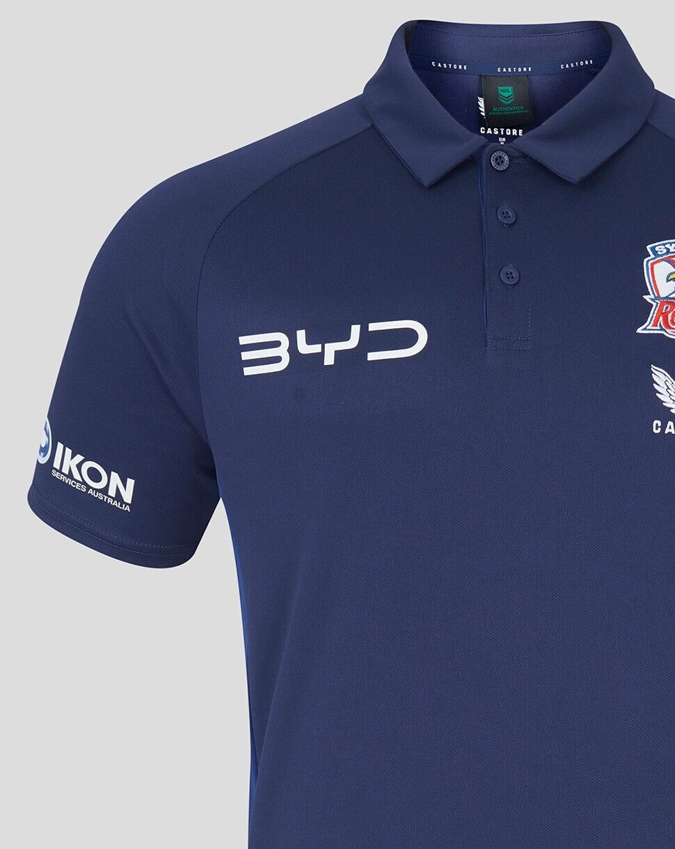 NRL 2025 Media Polo - Sydney Roosters - Adult - Mens - Shirt - Image 3