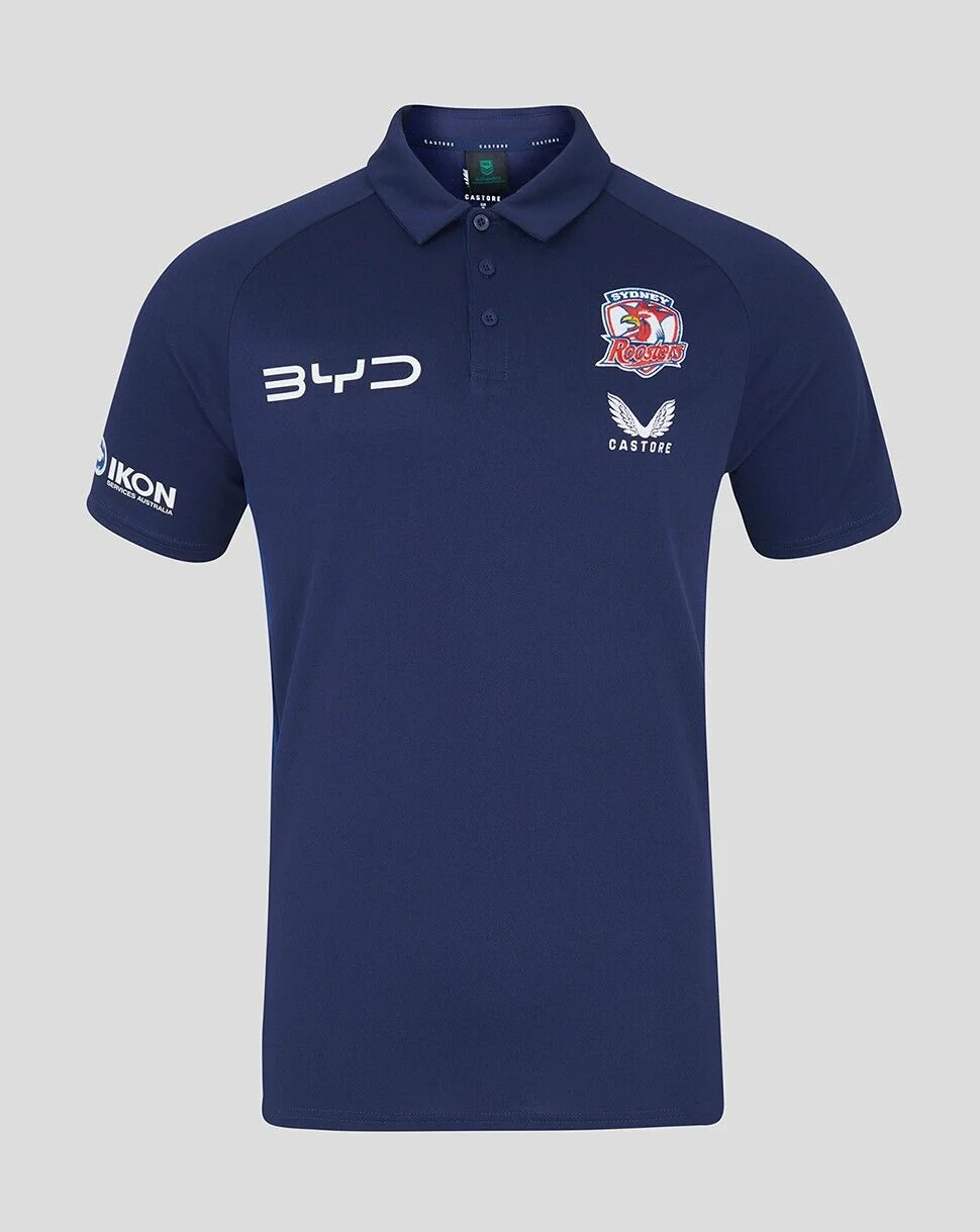 NRL 2025 Media Polo - Sydney Roosters - Adult - Mens - Shirt - Image 9