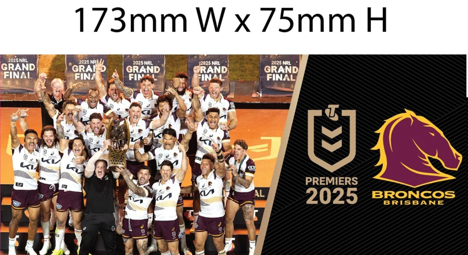 NRL 2025 PREMIERS BUMPER STICKER - BRISBANE BRONCOS - PRE-ORDER - DUE OCT 2025 - Image 2