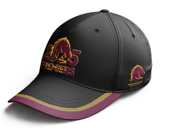 NRL 2025 Premiers Cap  Brisbane Broncos  Adult  OSFM - Image 2
