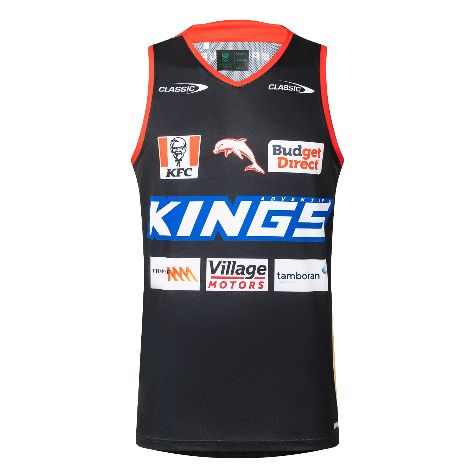 NRL 2025 Training Singlet - Dolphins - Adult - Mens - Image 15
