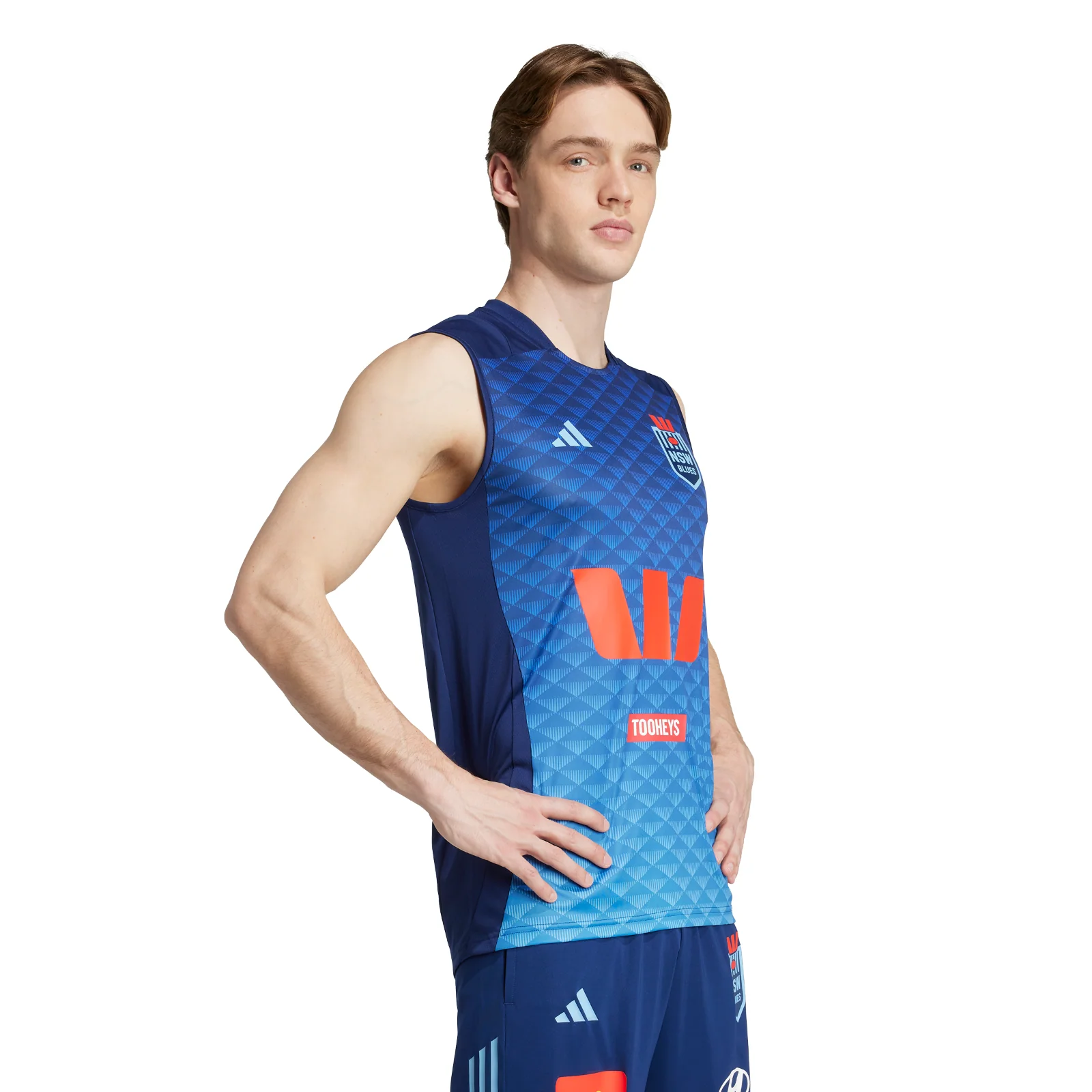 NRL 2025 Training Singlet - New South Wales Blues - NSW - Mens - Dark Blue - Image 2