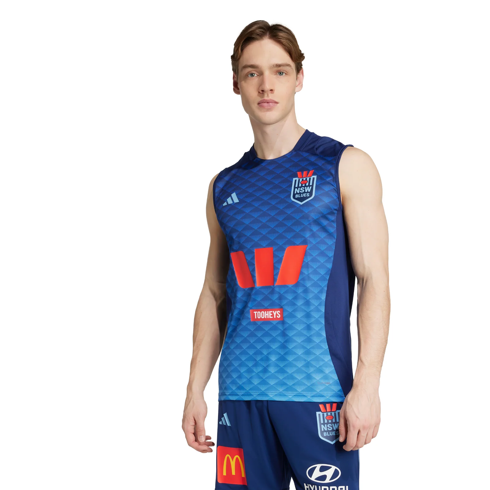 NRL 2025 Training Singlet - New South Wales Blues - NSW - Mens - Dark Blue - Image 5