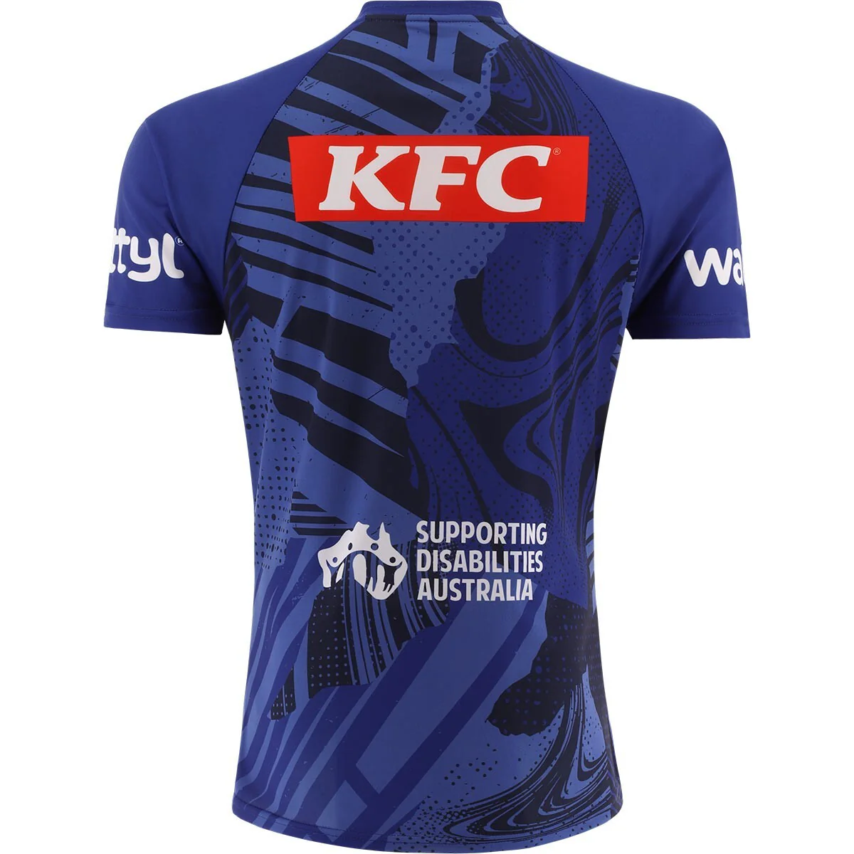 NRL 2025 Training Tee - Canterbury Bulldogs - Blue - Adult - Mens - Image 2