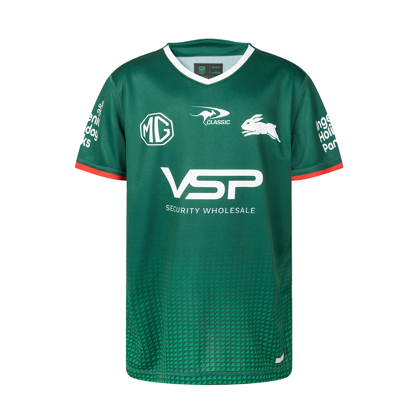 NRL 2025 Training Tee Shirt - South Sydney Rabbitohs - Green - Youth - CLASSIC