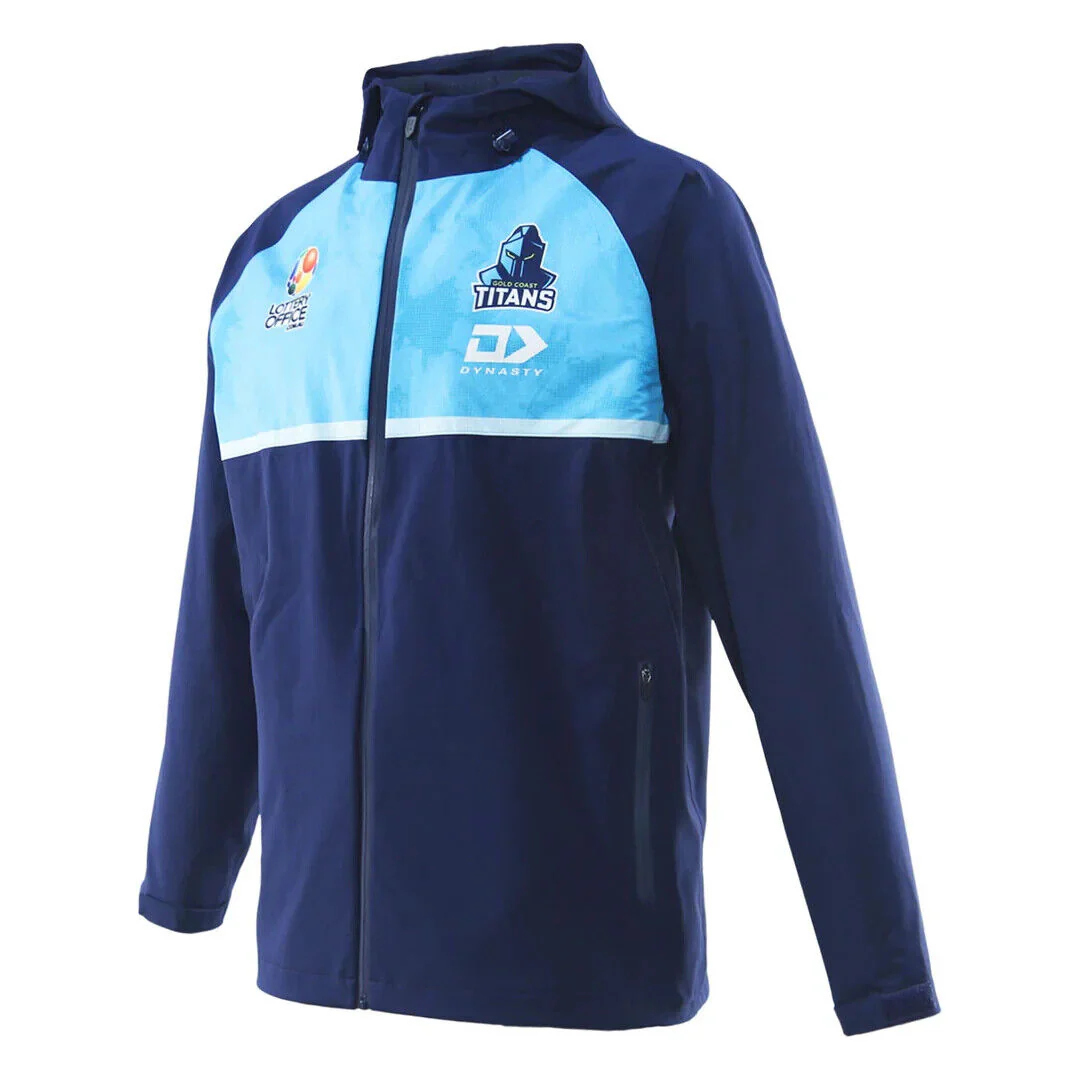 NRL 2025 Wet Weather Jacket - Gold Coast Titans - Navy - Adult - Mens - Image 2
