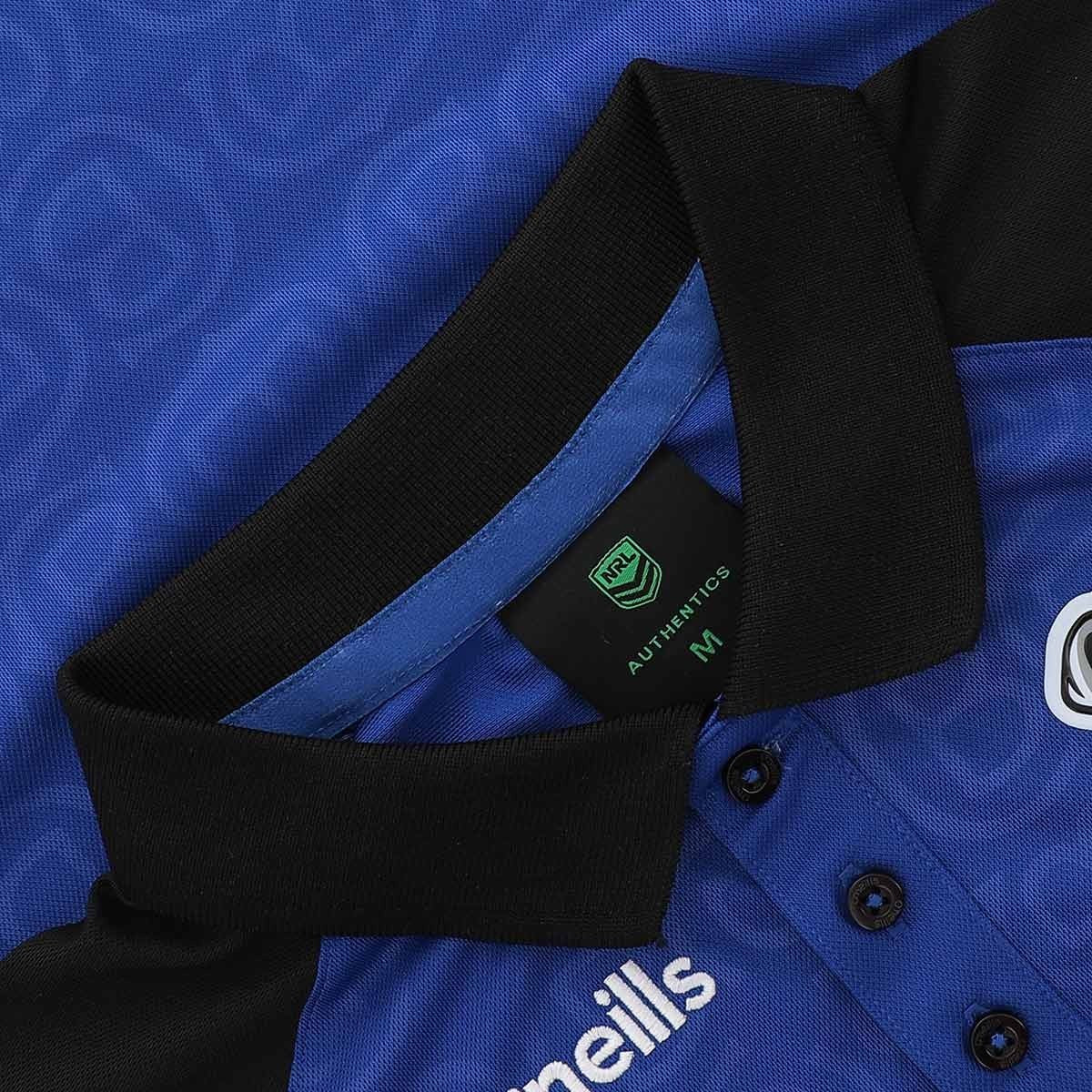 NRL 2026 Media Polo - Canterbury Bulldogs - Blue - Adult - Mens - Image 7