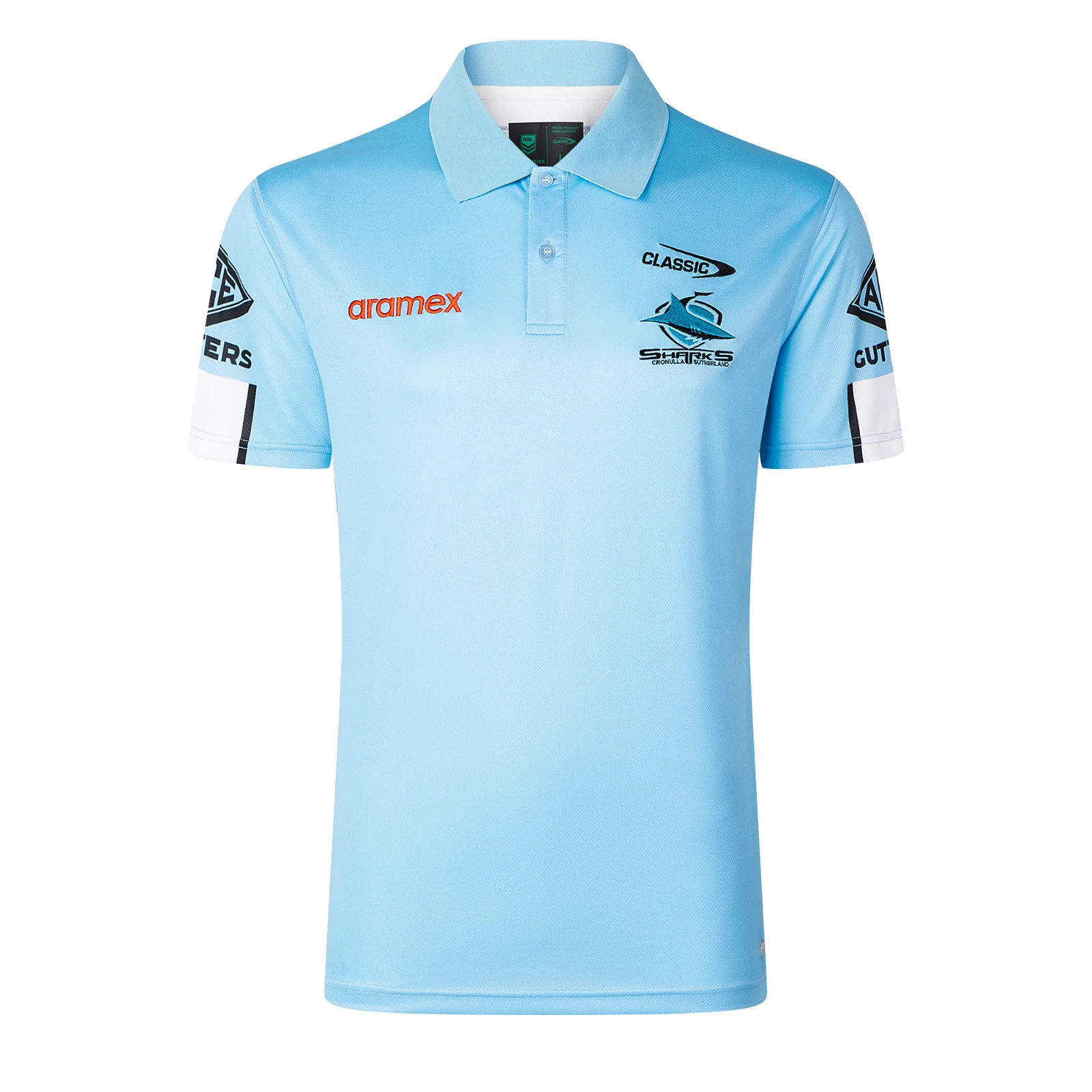 NRL 2026 Media Polo - Cronulla Sharks - Blue -  Youth - Kids