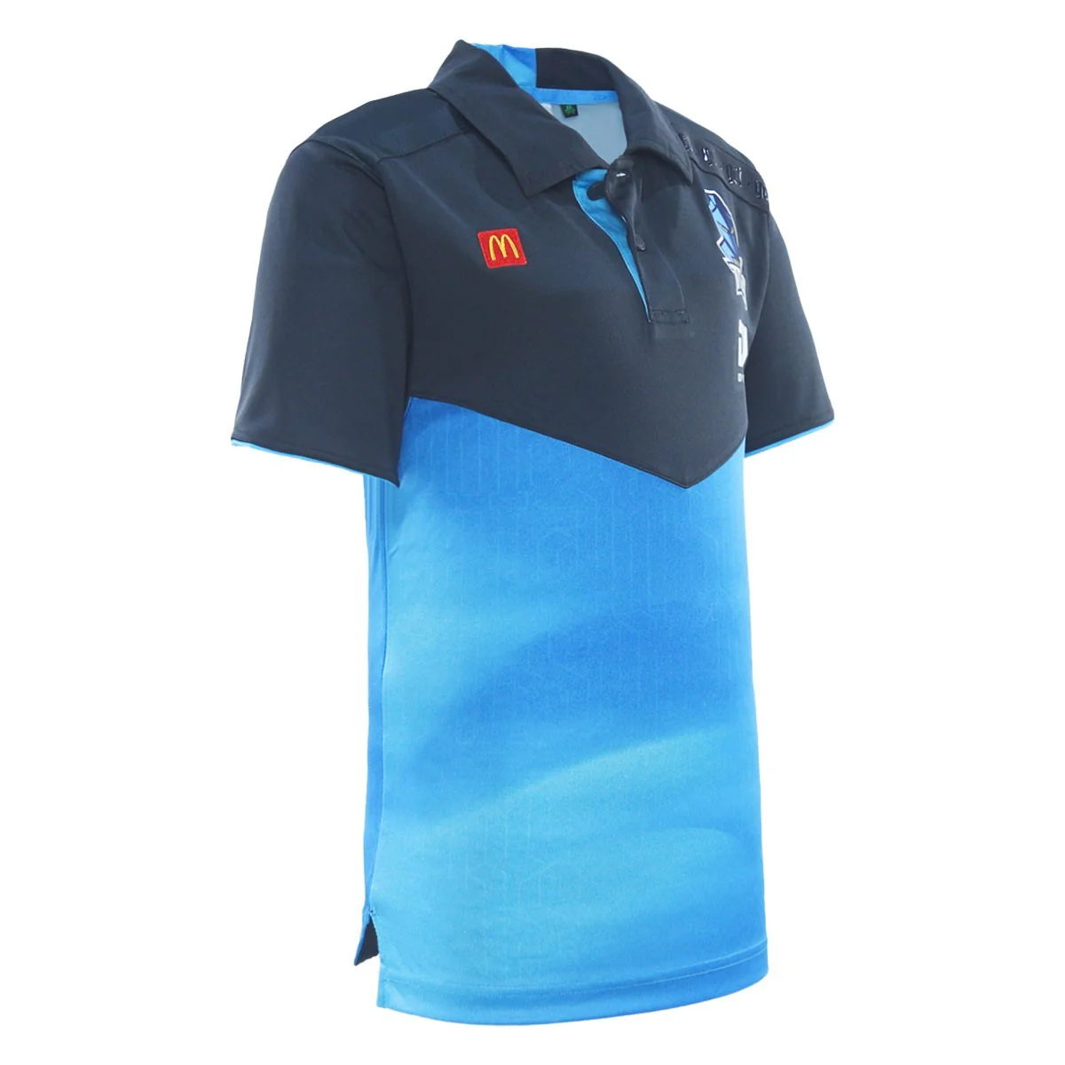 NRL 2026 Media Polo  Gold Coast Titans  Youth  Kids  Shirt  Cyan - Image 4