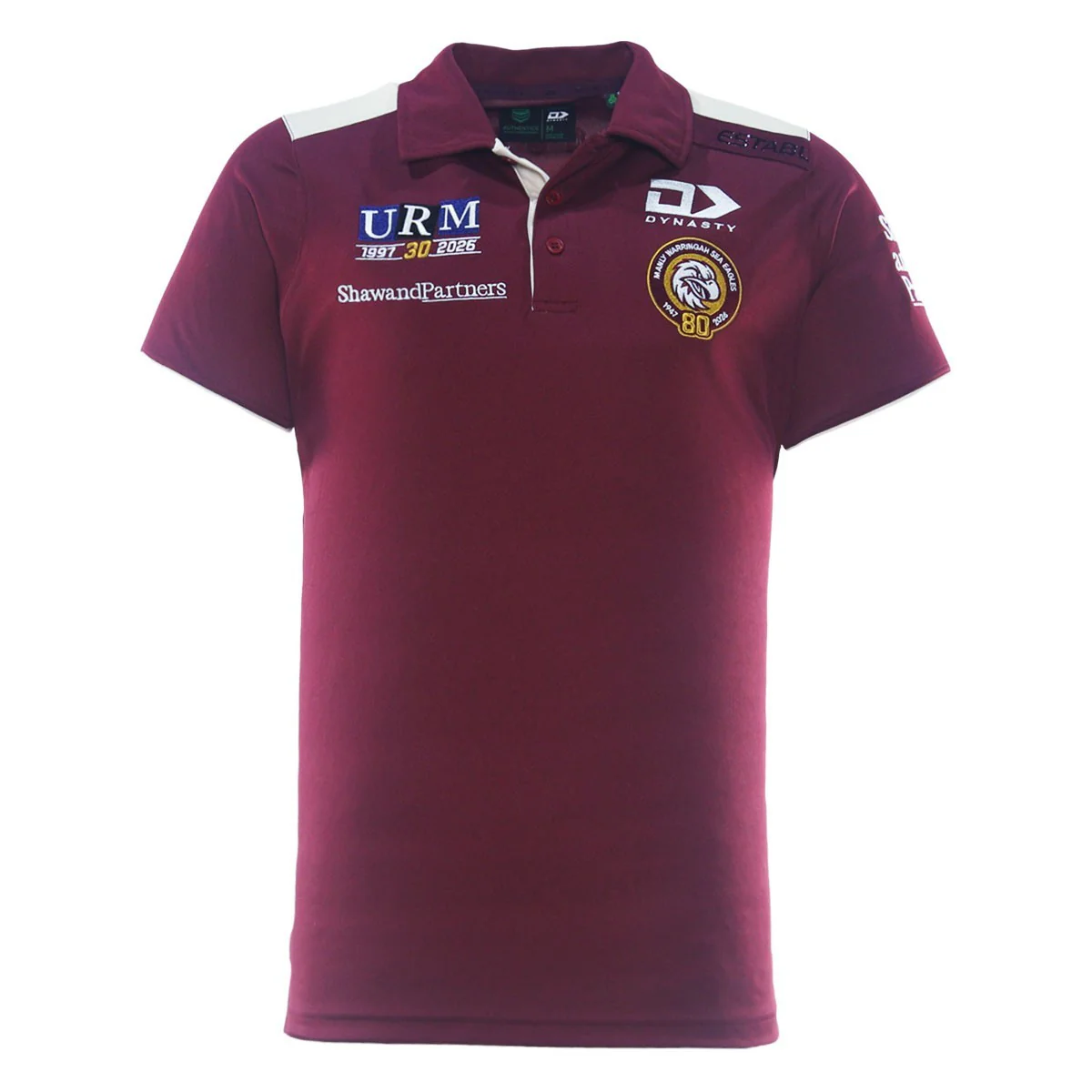 NRL 2026 Media Polo - Manly Sea Eagles - Adult - Mens - Maroon