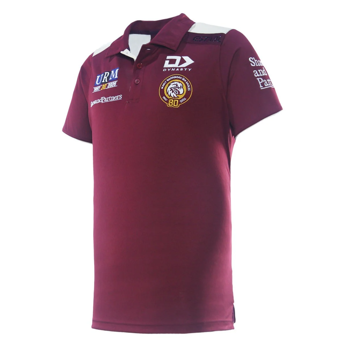 NRL 2026 Media Polo - Manly Sea Eagles - Adult - Mens - Maroon - Image 3