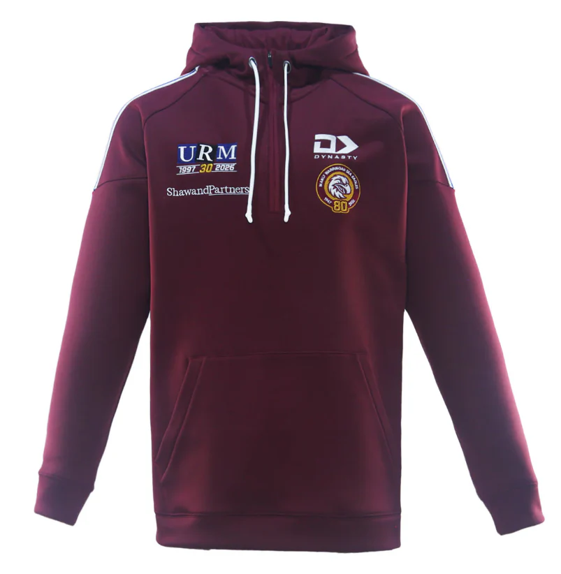 NRL 2026 Qtr Zip Hoodie - Manly Sea Eagles - Adult - Mens - Maroon