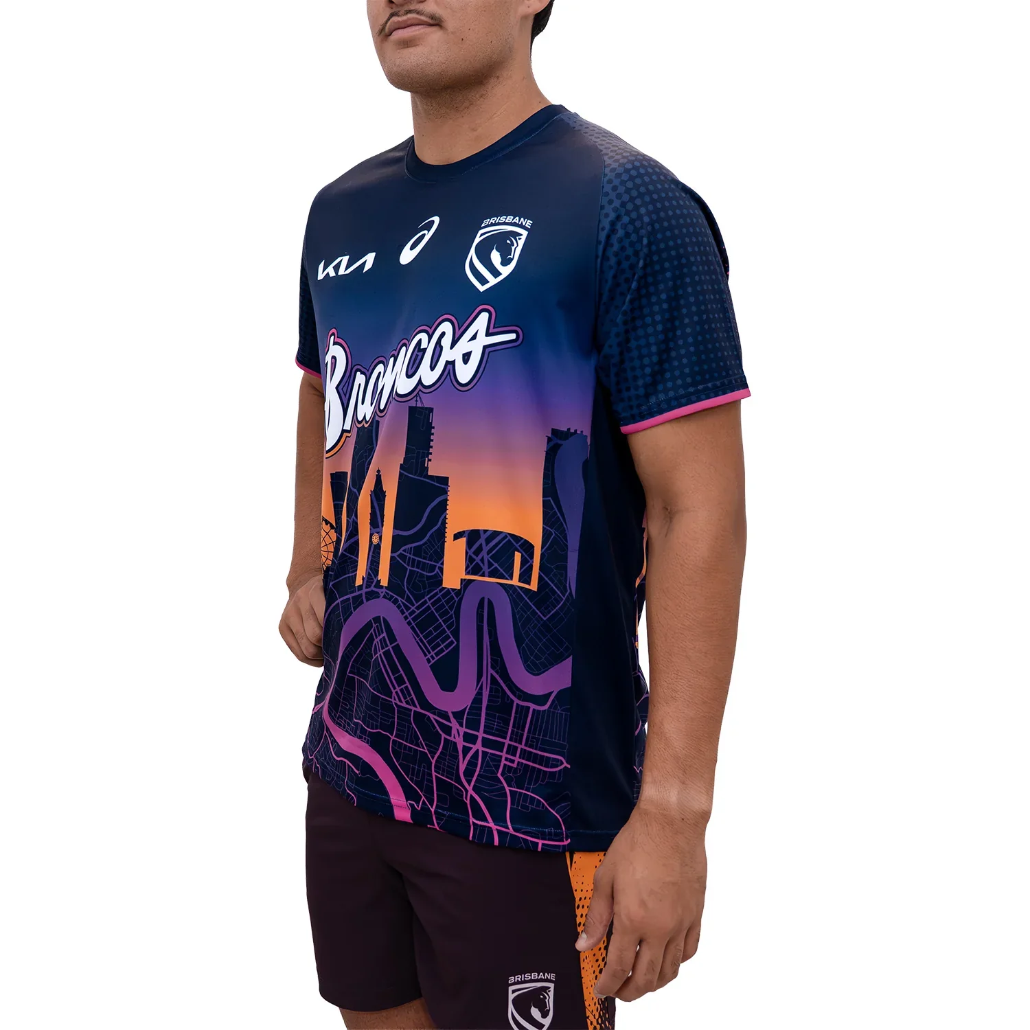 NRL 2026 Run Out Tee - Brisbane Broncos - Adult - Mens - Image 2