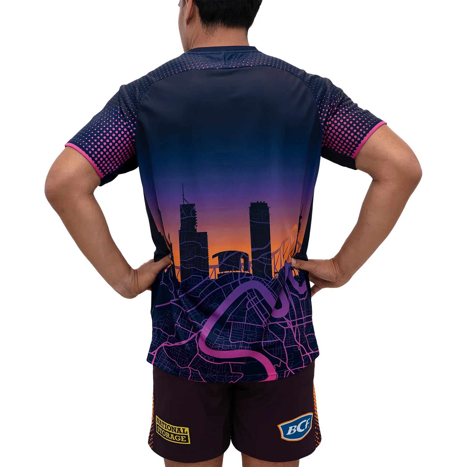 NRL 2026 Run Out Tee - Brisbane Broncos - Adult - Mens - Image 3