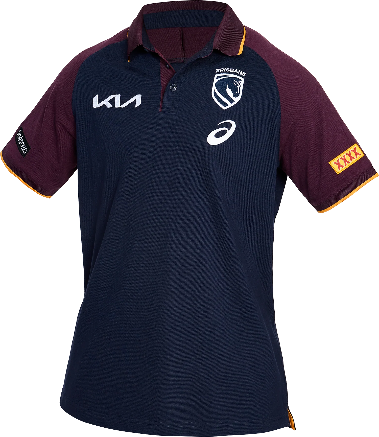 NRL 2026 Team Polo - Brisbane Broncos - Adult - Mens - Midnight Blue