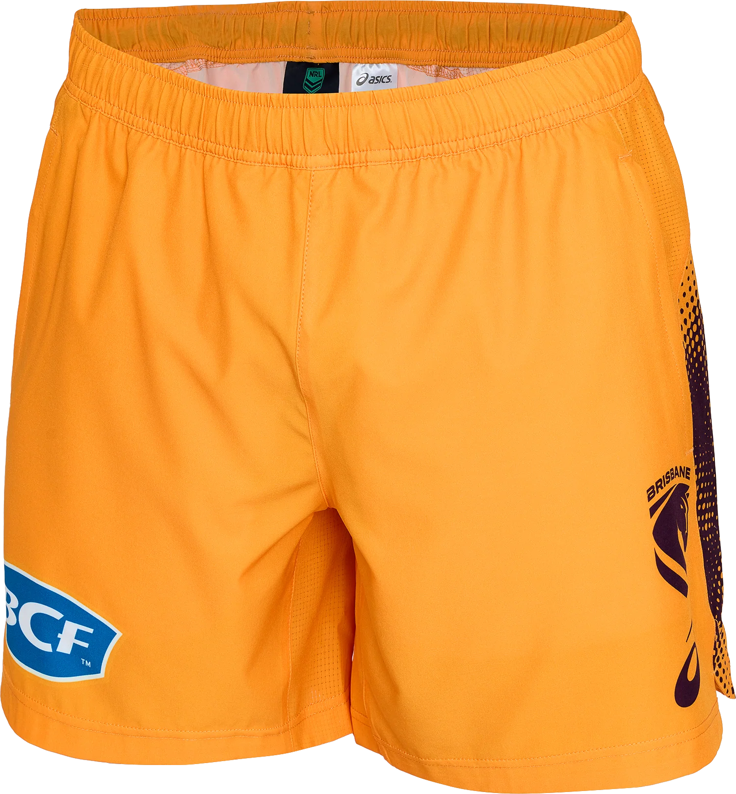 NRL 2026 Training Shorts - Brisbane Broncos - Gold - Adult - Mens